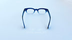 Rame ochelari Dreptunghiulare Elegante cu lentile transparente și cadru albastru, design modern și sobru.