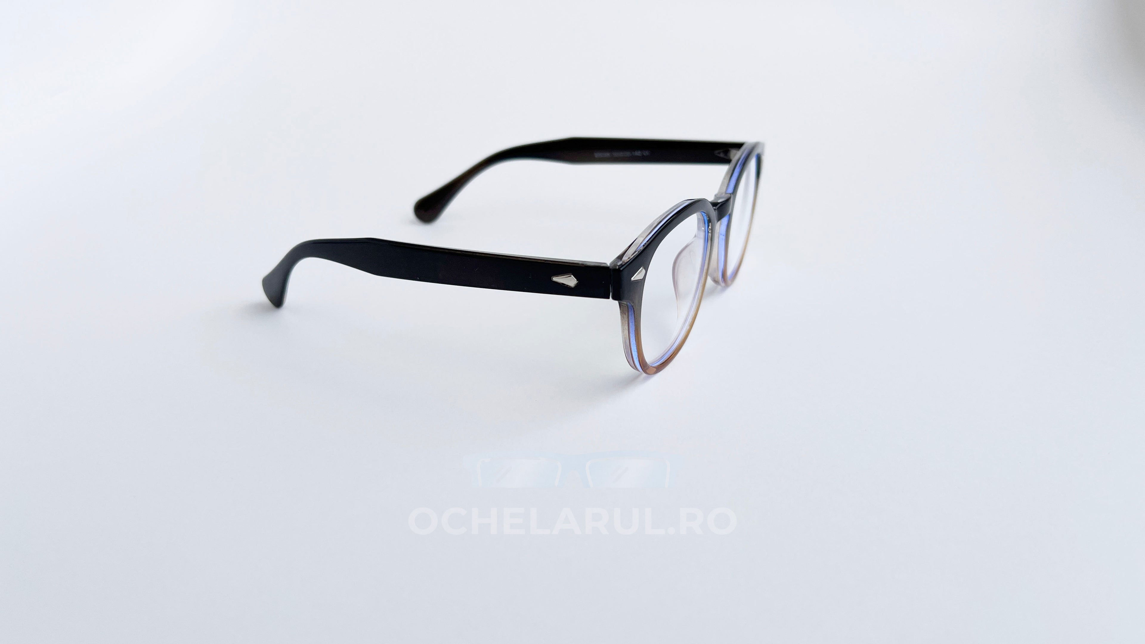 Rame ochelari Large Moscot Style cu design vintage și lentile transparente, pentru ochelari rafinați și eleganți.
