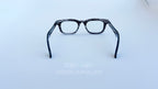 Rame ochelari Moscot Klutz Style cu model gri închis cu dungi, lentile transparente, unisex.