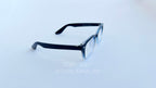 Rame ochelari Moscot Klutz Style negre cu efect degrade, lentile transparente și design modern pentru bărbați.