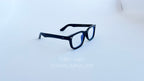 Rame ochelari Moscot Klutz Style negre, cu lentile transparente, design clasic și elegant pentru bărbați.