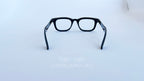 Rame ochelari Moscot Klutz Style negre, cu lentile transparente, design clasic și elegant pentru bărbați.