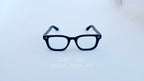 Rame ochelari Moscot Klutz Style negre cu lentile transparente, design clasic și elegant pentru bărbați.