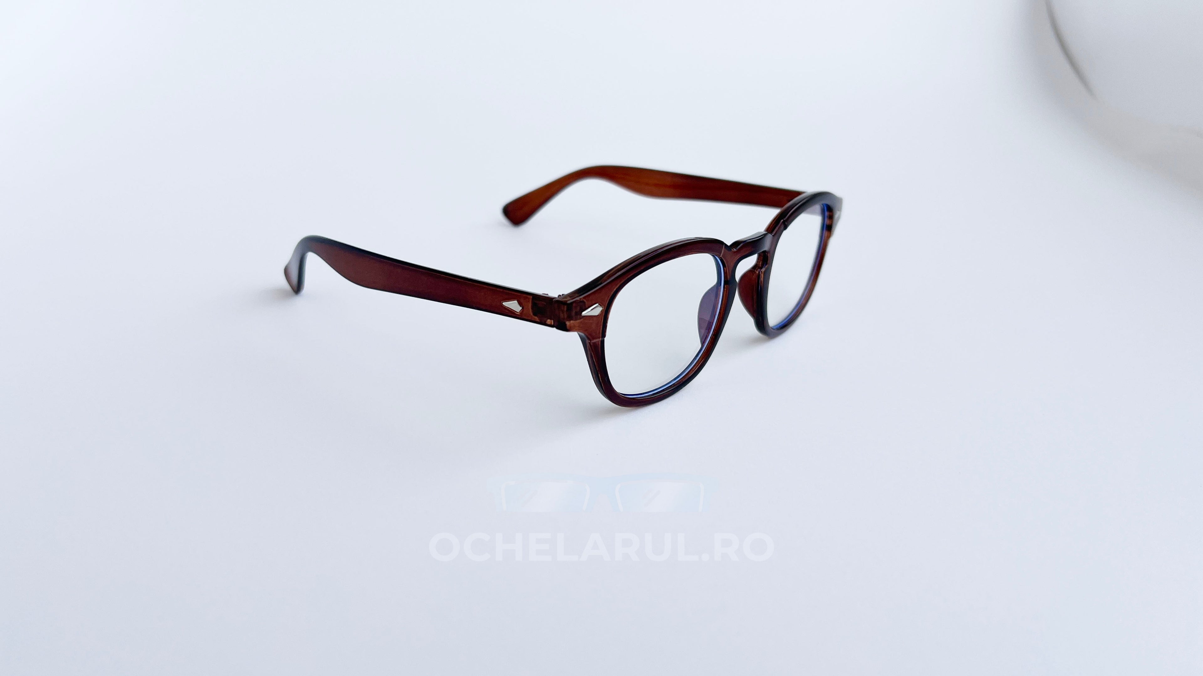 Rame ochelari Moscot Lemtosh Style maro cu lentile transparente, design clasic și elegant pentru ochelari de vedere.