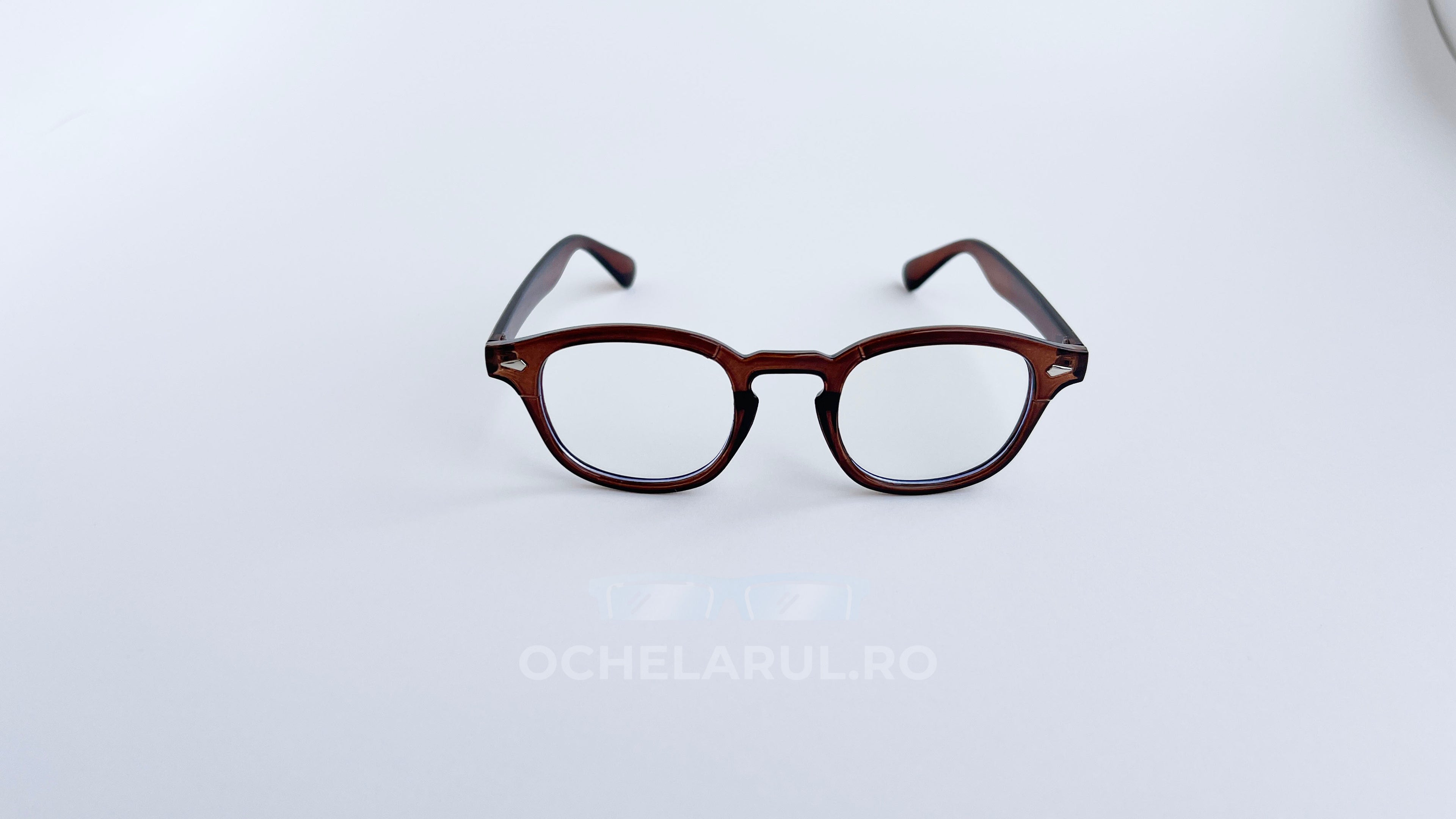 Rame ochelari Moscot Lemtosh Style maro, cu lentile transparente, design clasic și elegant pentru ochelari de vedere.