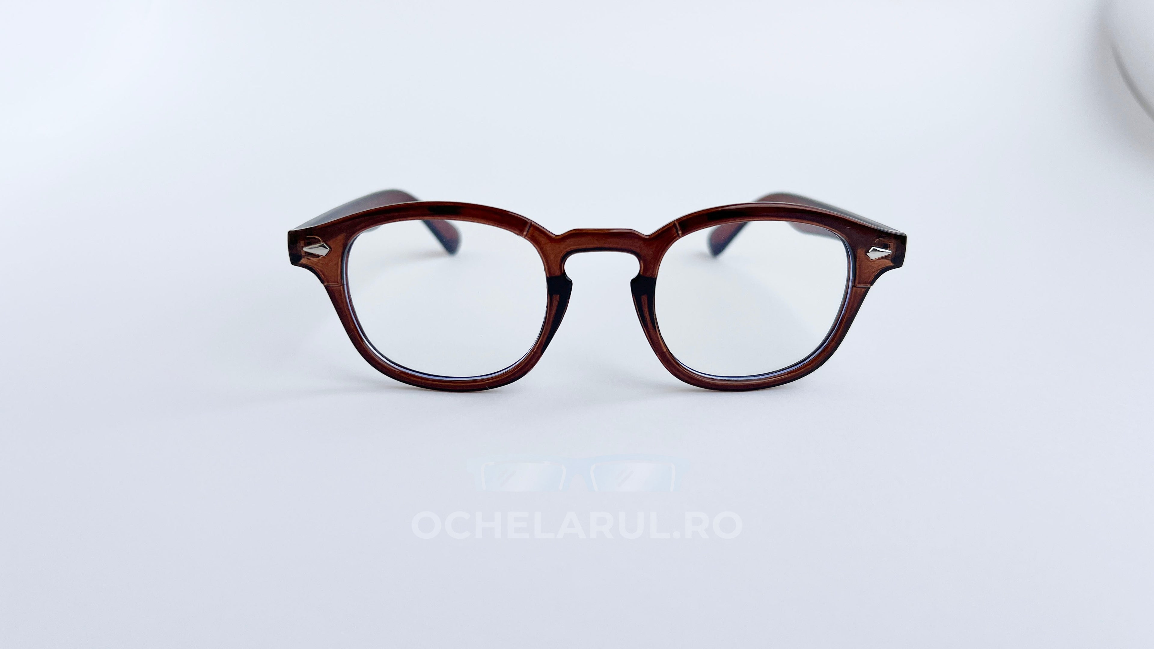 Rame ochelari Moscot Lemtosh Style maro cu lentile transparente, design clasic și elegant pentru utilizare zilnică.