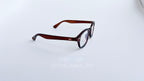 Rame ochelari Moscot Lemtosh Style maro cu lentile transparente, design clasic și elegant pentru bărbați.