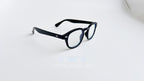 Rame ochelari Moscot Lemtosh Style negre, cu lentile transparente, elegant design clasic pentru bărbați.