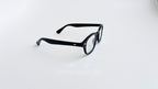 Rame ochelari Moscot Lemtosh Style negre, cu lentile transparente, unisex și design clasic.