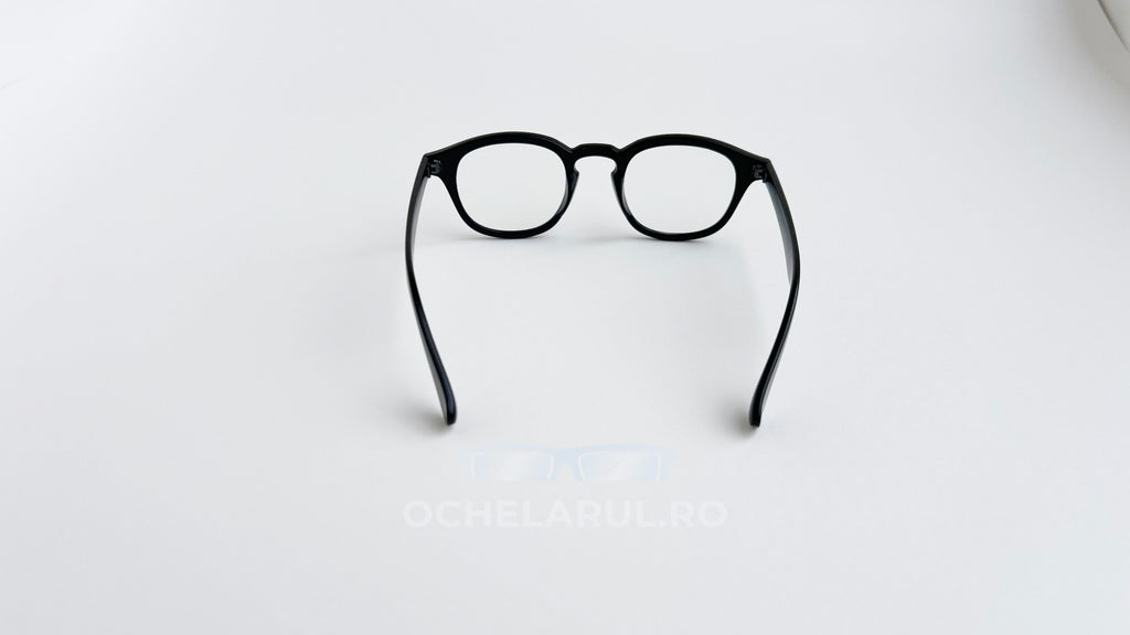 Rame ochelari Moscot Lemtosh Style negre cu lentile transparente, design clasic și elegant disponibil la ochelarul.ro