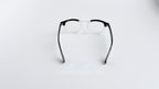 Rame ochelari Moscot Lemtosh Style cu cadrul negru transparent și lentile clare, design clasic și unisex.