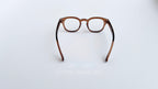 Rame ochelari Moscot Style maro transparent cu lentile clare, design clasic și elegant pentru ochelari de vedere.
