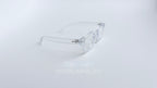 Rame ochelari Moscot Style transparente, cu design clasic și lentile transparente, pe fundal alb.
