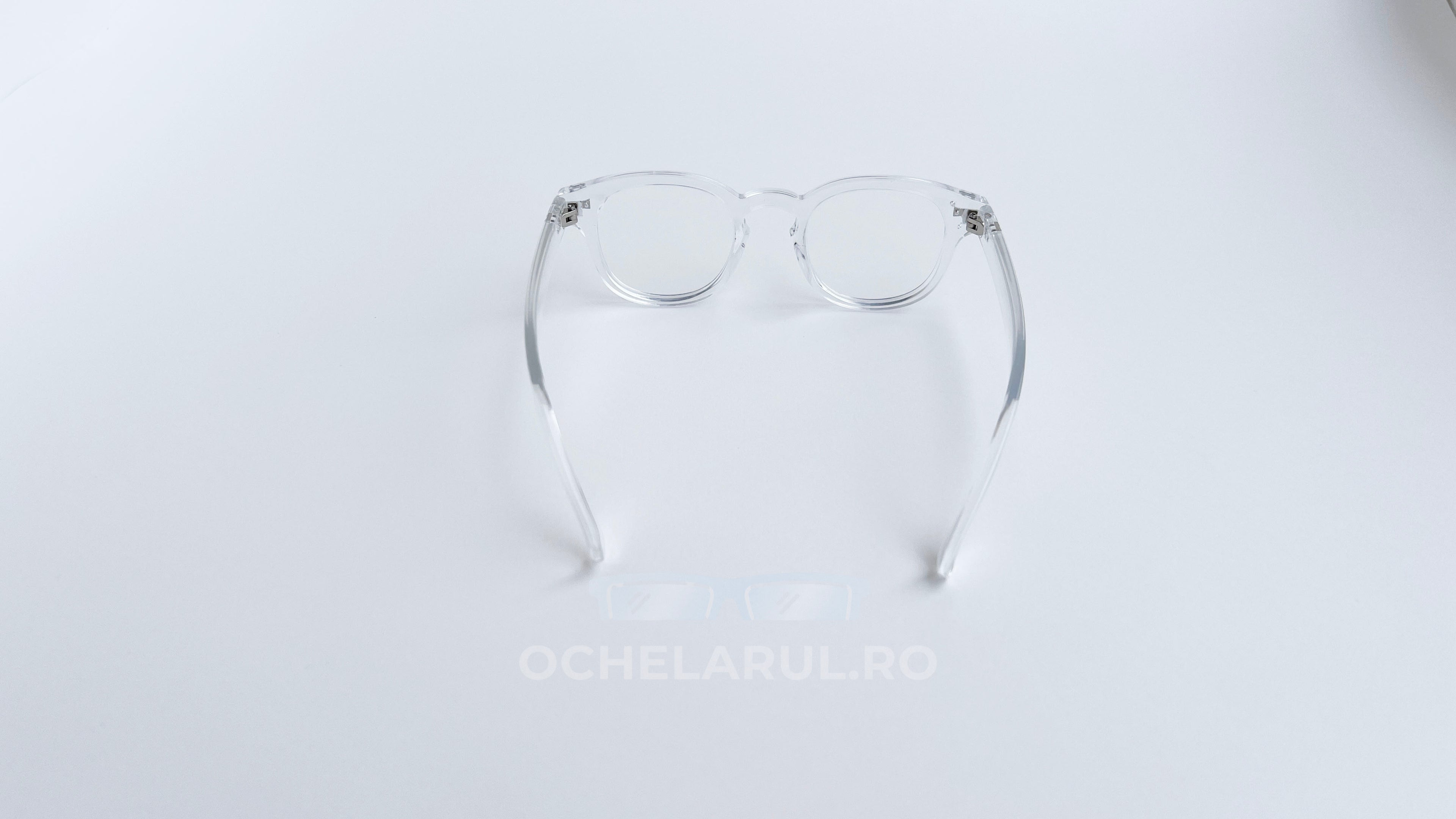 Rame ochelari Moscot Style din material transparent, lentile transparente, design simplu și elegant oferit de ochelarul.ro.