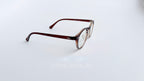 Rame ochelari Oliver Peoples Style maro degrade cu lentile transparente, design elegant și modern.