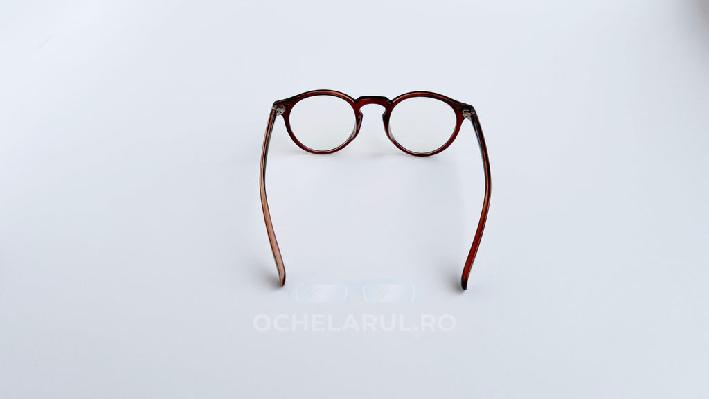 Rame ochelari Oliver Peoples Style maro degrade, cu lentile transparente, design clasic și elegant pentru ochelari de vedere.