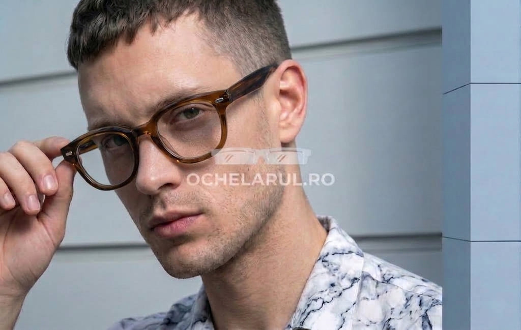 Rame ochelari Ovale Groase Easy Retro Round Square Maro