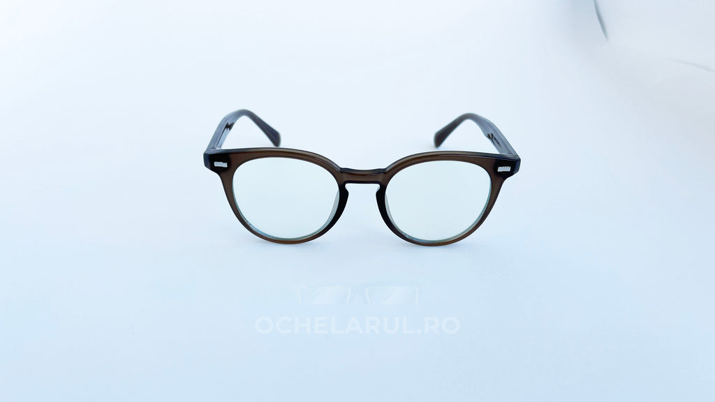 Rame ochelari Ovale Large Size cu design rotund și lentile transparente, ideale pentru un look sofisticat și confort sporit la purtare.