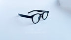 Rame ochelari Ovale Retro negre cu lentile transparente, design clasic și elegant pentru ochelari de vedere.