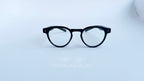 Rame ochelari Ovale Retro negre, cu lentile transparente, design clasic și elegant pentru ochelari de vedere.