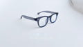 Rame ochelari Pătrate Moscot Style cu design transparent albastru, ideale pentru ochelari de vedere eleganți.