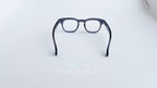 Rame ochelari Pătrate Moscot Style negre, parte a unei colecții elegante de rame ochelari cu lentile transparente.