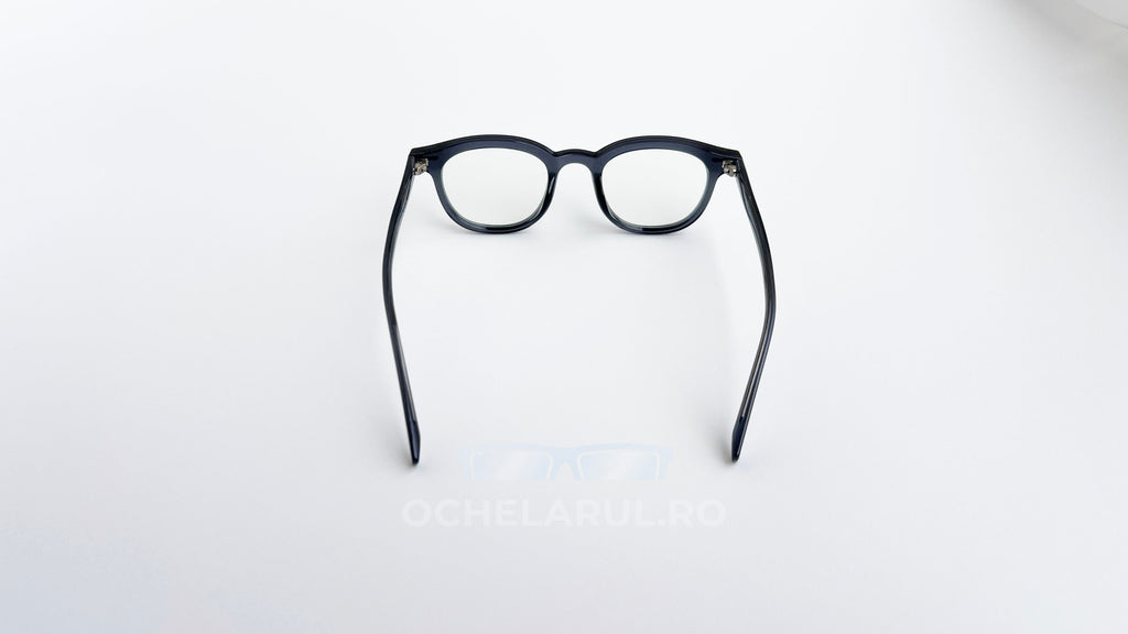 Rame ochelari Ovale Vintage negre, design classic și lentile transparente, ideale pentru uz zilnic