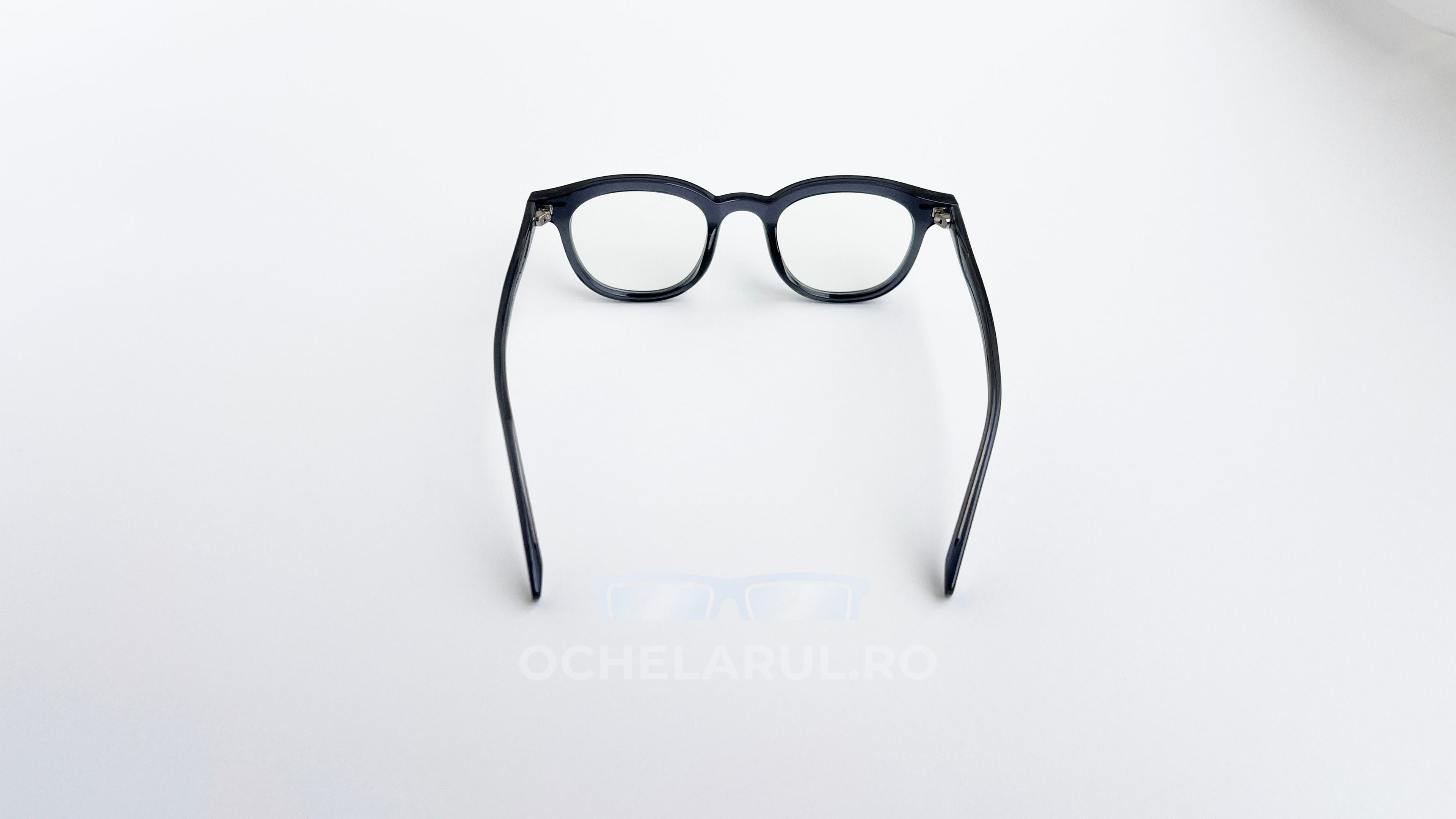 Rame ochelari Ovale Vintage negre, design classic și lentile transparente, ideale pentru uz zilnic