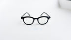 Rame ochelari Ovale Vintage negre, design clasic pentru ochelari cu lentile transparente, stil unisex.