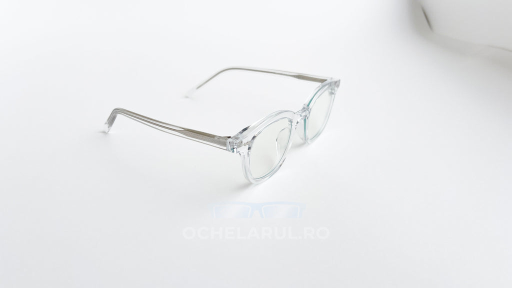 Rame ochelari Ovale Vintage transparente, cu un design clasic și lentile clare, ideale pentru un stil rafinat.