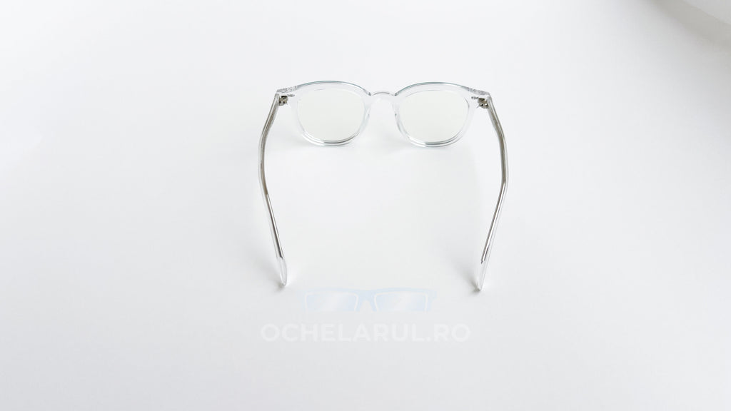 Rame ochelari Ovale Vintage transparente, cu lentile clare, design discret și elegant pentru ochelari de soare sau vedere.