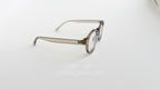 Rame Ochelari Rotunde Groase cu ramă transparent-bej, design retro și lentile clare, elegante și moderne.