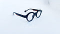 Rame ochelari rotunde retro style, rama neagra tortoise si lentile transparente, prezentare