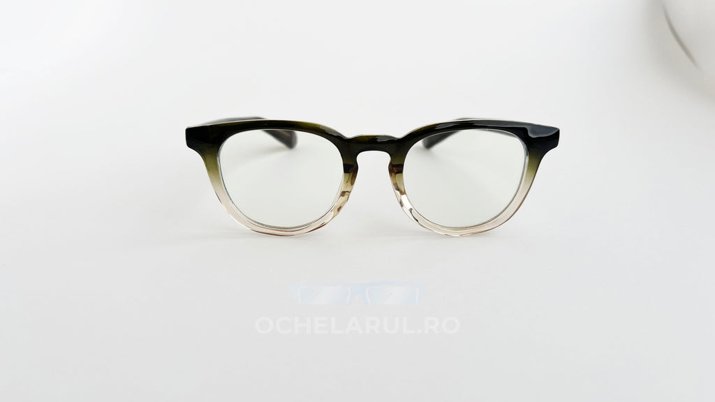 Rame ochelari Stil Clasic cu design elegant și degradé verde, potrivite pentru lentile transparente.